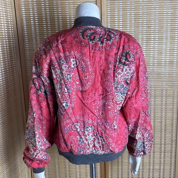 Free People Boho Woman’s XS Daytrip Pink Shabby Chic Bomber Jacket - Picture 5 of 8
